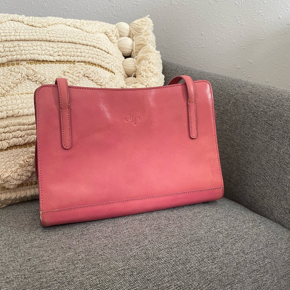 Pink Monsac Leather Bag